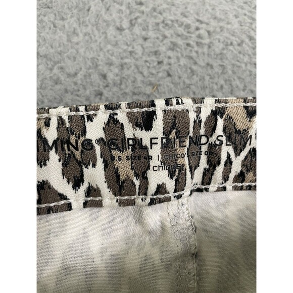 Chicos So Slimming Girlfriend Leopard Print Slim Leg Ankle Jeans Size 1 4R - Picture 2 of 8